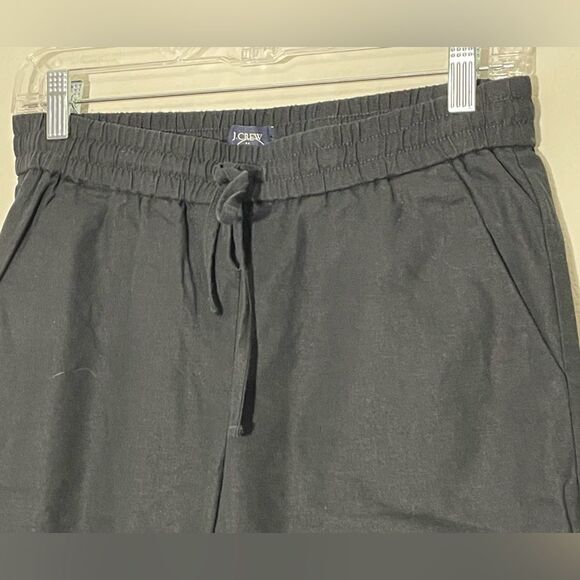 J Crew Factory Linen-cotton Blend Drawstring Pant Size 2 in Black NWT - Picture 7 of 8
